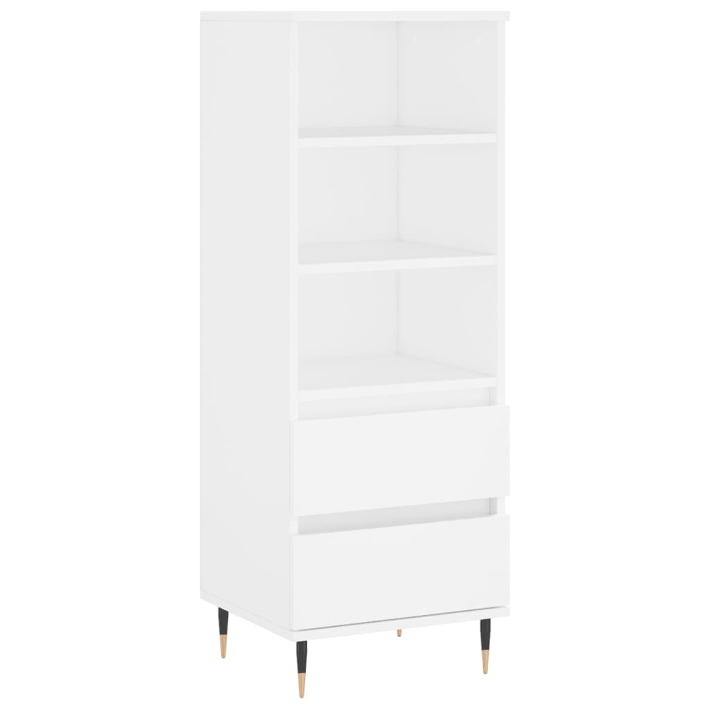 Highboard Weiß 40x36x110 cm Holzwerkstoff