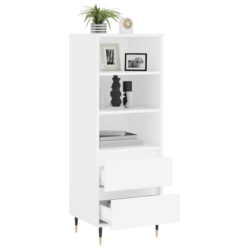 Highboard Weiß 40x36x110 cm Holzwerkstoff