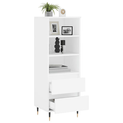 Highboard Weiß 40x36x110 cm Holzwerkstoff