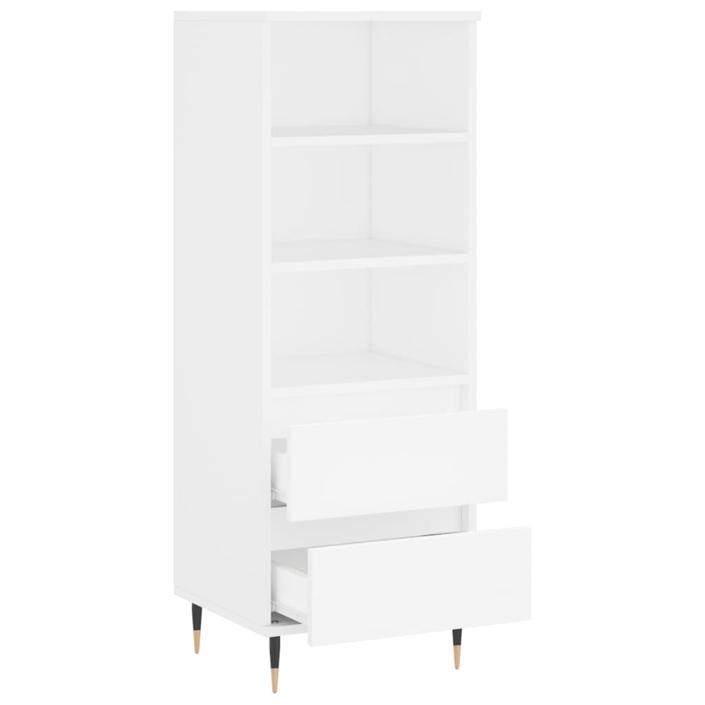 Highboard Weiß 40x36x110 cm Holzwerkstoff