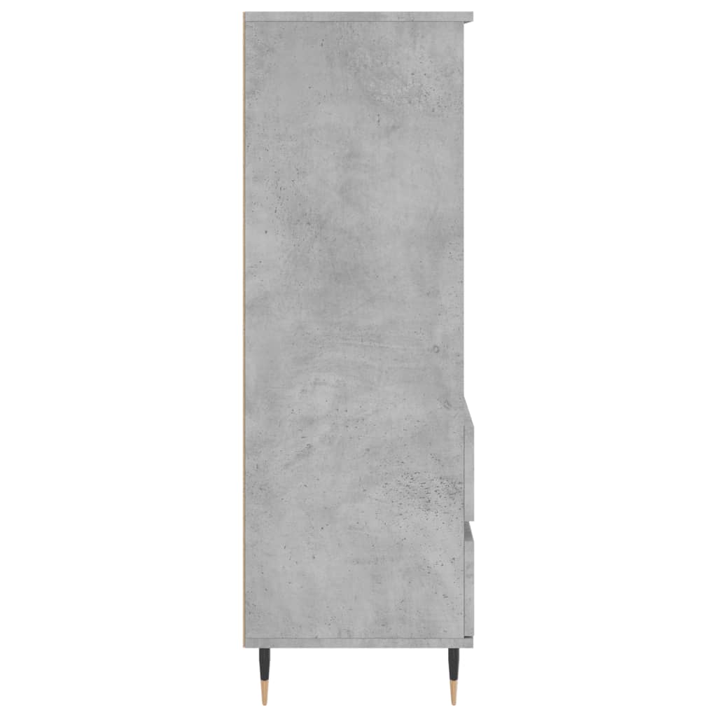 Highboard Betongrau 40x36x110 cm Holzwerkstoff