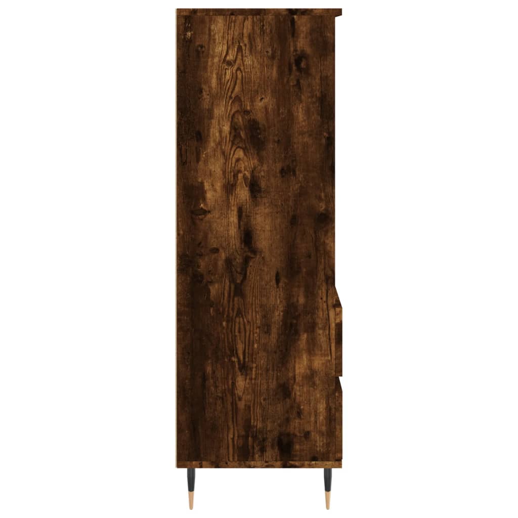 Highboard Räuchereiche 40x36x110 cm Holzwerkstoff