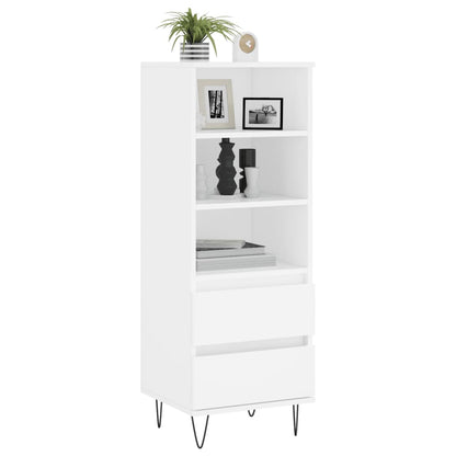 Highboard Weiß 40x36x110 cm Holzwerkstoff