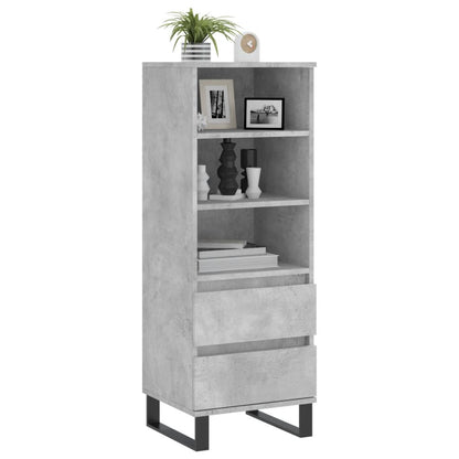 Highboard Betongrau 40x36x110 cm Holzwerkstoff