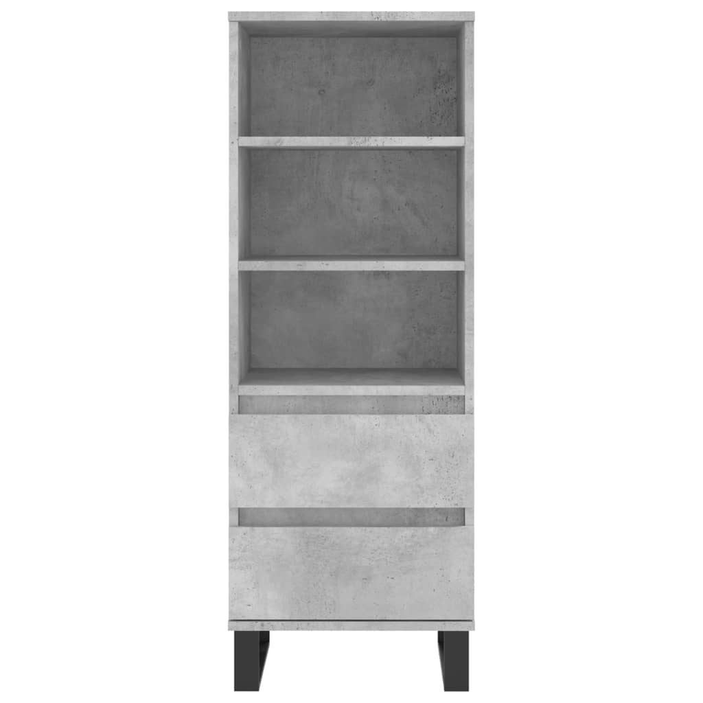 Highboard Betongrau 40x36x110 cm Holzwerkstoff