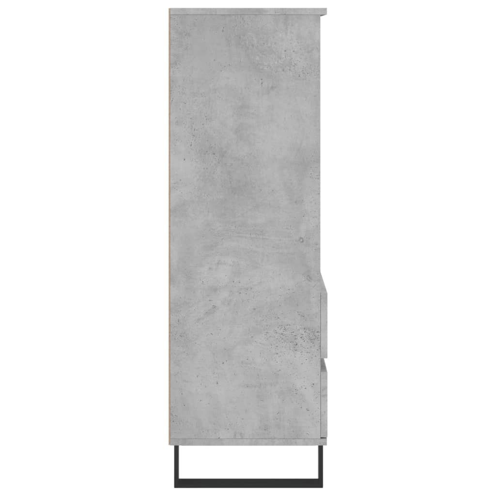Highboard Betongrau 40x36x110 cm Holzwerkstoff