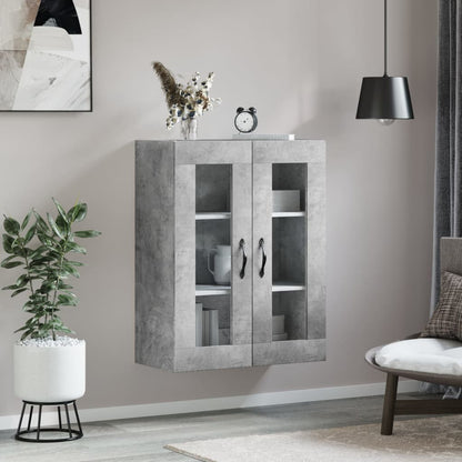 Wandschrank Betongrau 69,5x34x90 cm Holzwerkstoff
