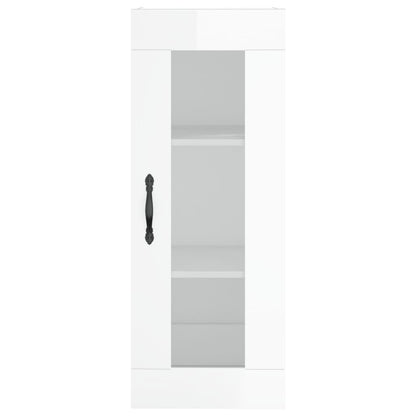 Wandschrank Hochglanz-Weiß 34,5x34x90 cm
