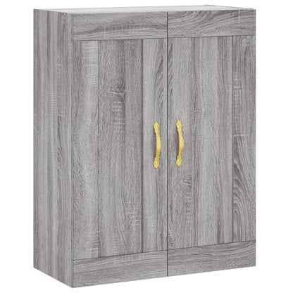 Overskab Grå Sonoma 69,5x34x90 cm Træ Materiale