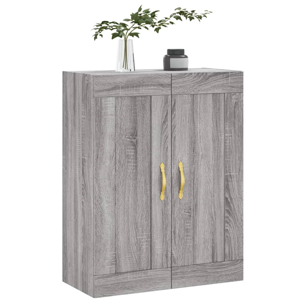 Overskab Grå Sonoma 69,5x34x90 cm Træ Materiale