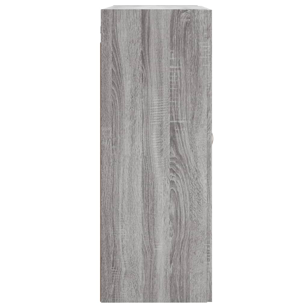 Overskab Grå Sonoma 69,5x34x90 cm Træ Materiale