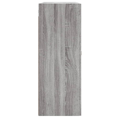 Overskab Grå Sonoma 69,5x34x90 cm Træ Materiale