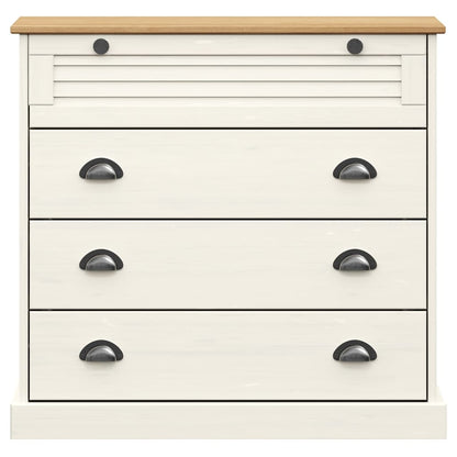 Highboard VIGO Weiß 80x40x176 cm Massivholz Kiefer