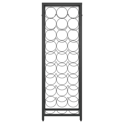 Weinregal für 27 Flaschen Schwarz 34x18x100 cm Schmiedeeisen