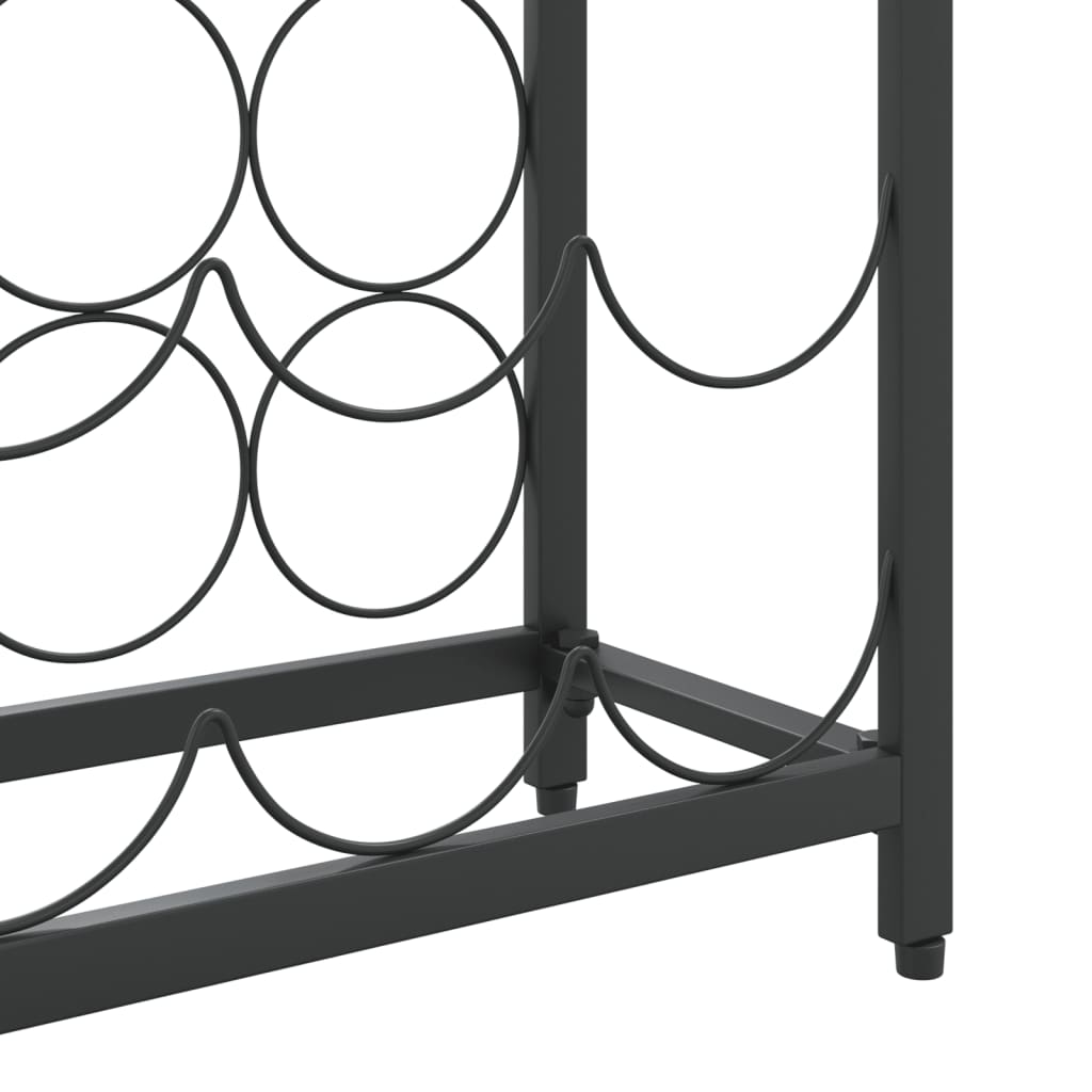 Weinregal für 27 Flaschen Schwarz 34x18x100 cm Schmiedeeisen