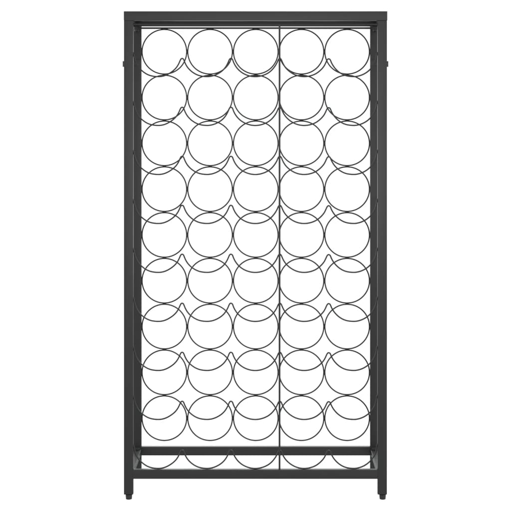 Weinregal für 45 Flaschen Schwarz 54x18x100 cm Schmiedeeisen