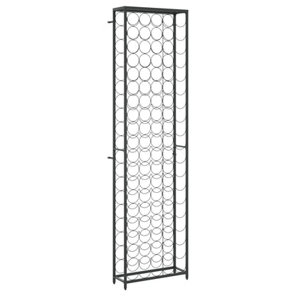Weinregal für 95 Flaschen Schwarz 54x18x200 cm Schmiedeeisen