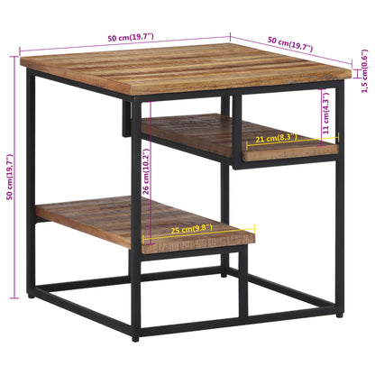 Beistelltisch 50x50x50 cm Recyceltes Massivholz Teak