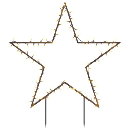 Weihnachtsstern mit Erdspießen und 80 LEDs 60 cm