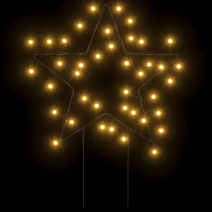 Weihnachtssterne mit Erdspießen 3 Stk. 50 LEDs 29 cm