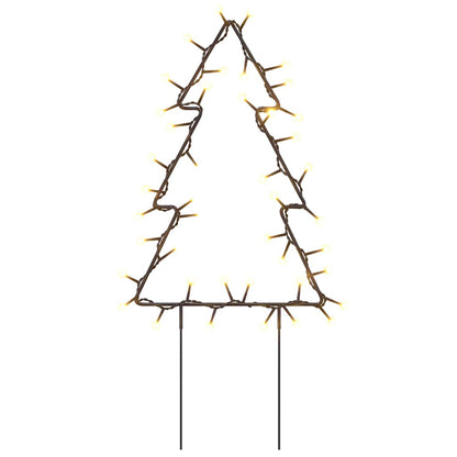 Weihnachtsbäume mit Erdspießen 3 Stk. 50 LEDs 30 cm