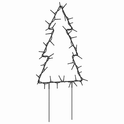 Weihnachtsbäume mit Erdspießen 3 Stk. 50 LEDs 30 cm