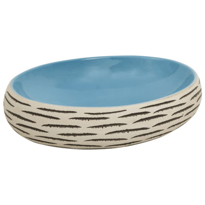 Aufsatzwaschbecken Mehrfarbig Oval 59x40x15 cm Keramik