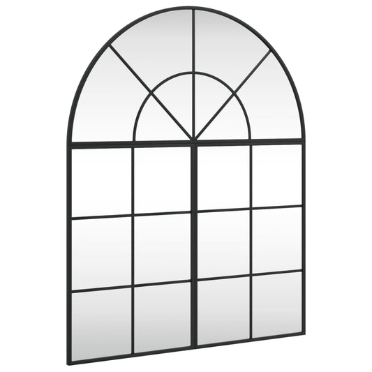 Wandspiegel Schwarz 80x100cm Gewölbt Eisen