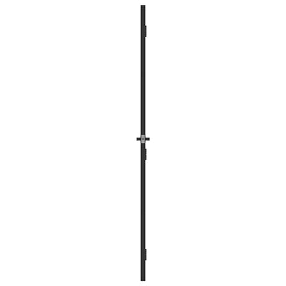 Innentür Schlank Schwarz 76x201,5 cm Hartglas und Aluminium