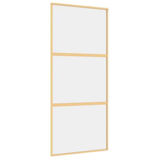 Schiebetür Golden 90x205 cm ESG-Klarglas und Aluminium