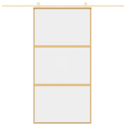 Schiebetür Golden 102,5x205 cm ESG-Klarglas und Aluminium