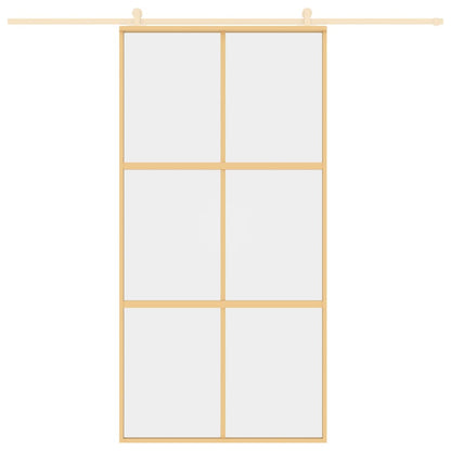 Schiebetür Golden 102,5x205 cm ESG-Klarglas und Aluminium
