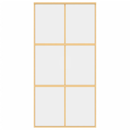 Schiebetür Golden 102,5x205 cm ESG-Klarglas und Aluminium