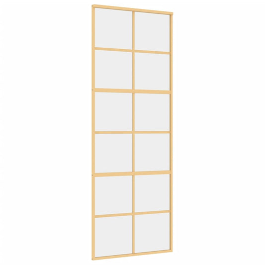 Schiebetür Golden 76x205 cm ESG-Klarglas und Aluminium