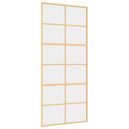 Schiebetür Golden 90x205 cm ESG-Klarglas und Aluminium