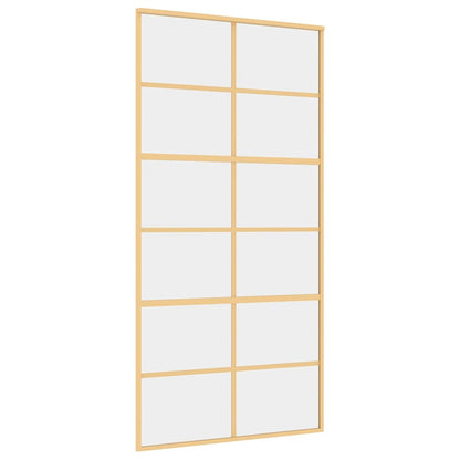 Schiebetür Golden 102,5x205 cm ESG-Klarglas und Aluminium