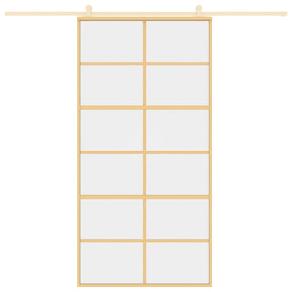 Schiebetür Golden 102,5x205 cm ESG-Klarglas und Aluminium