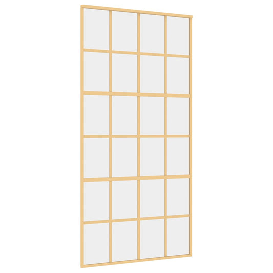 Schiebetür Golden 102,5x205 cm ESG-Klarglas und Aluminium