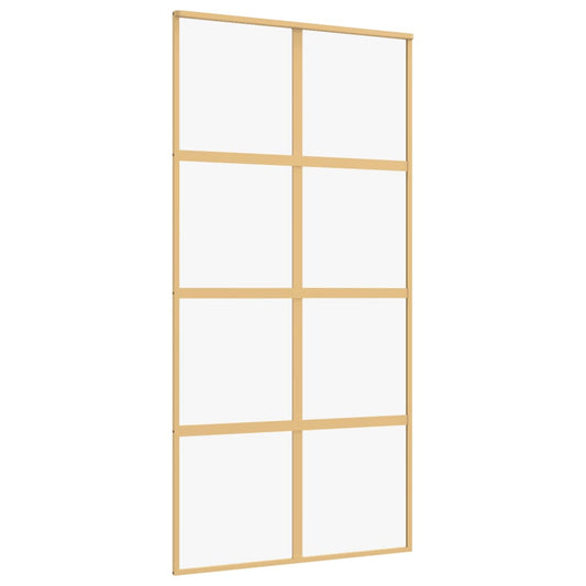 Schiebetür Golden 102,5x205 cm ESG-Klarglas und Aluminium