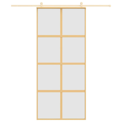 Schiebetür Golden 90x205 cm Matt ESG-Glas und Aluminium