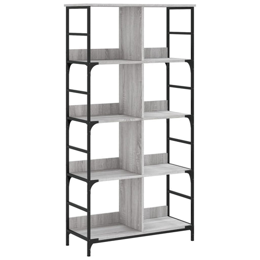 Bücherregal Grau Sonoma 78,5x33x153 cm Holzwerkstoff