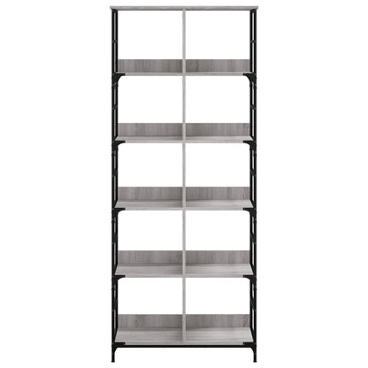 Bücherregal Grau Sonoma 78,5x33x188,5 cm Holzwerkstoff