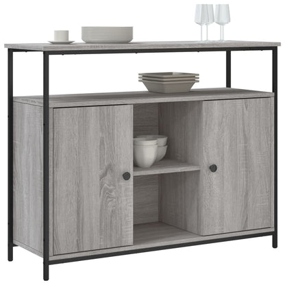 Sideboard Grau Sonoma 100x35x80 cm Holzwerkstoff