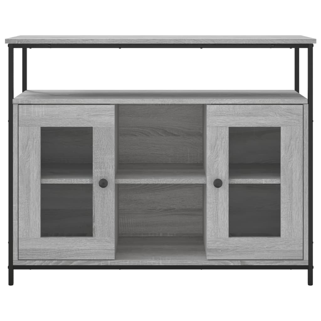 Sideboard Grau Sonoma 100x35x80 cm Holzwerkstoff