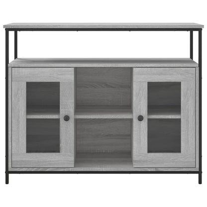 Sideboard Grau Sonoma 100x35x80 cm Holzwerkstoff