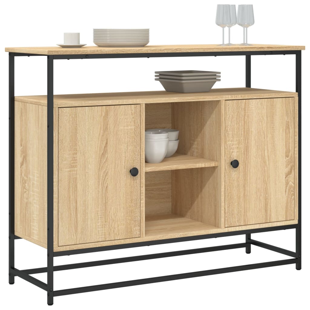 Skænk Sonoma Eg 100x35x80 cm Træ Materiale