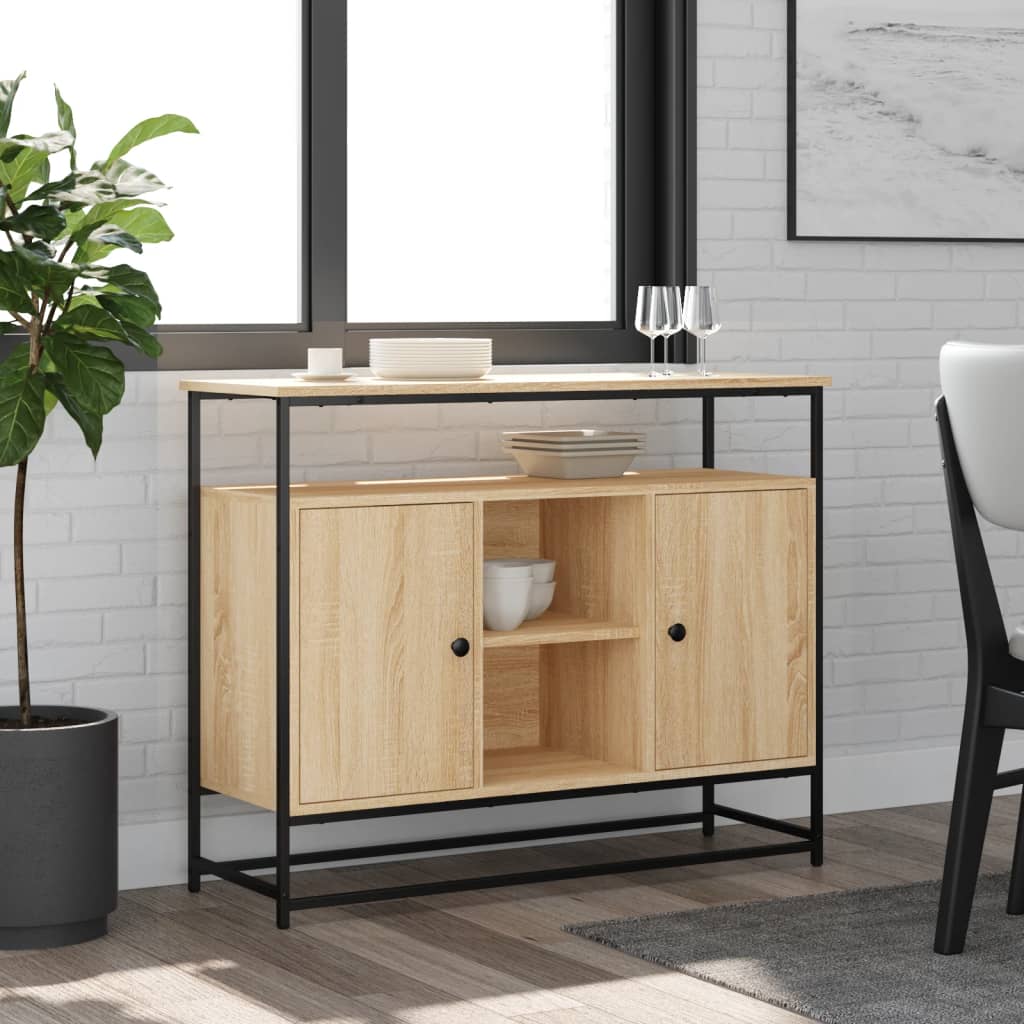 Skænk Sonoma Eg 100x35x80 cm Træ Materiale