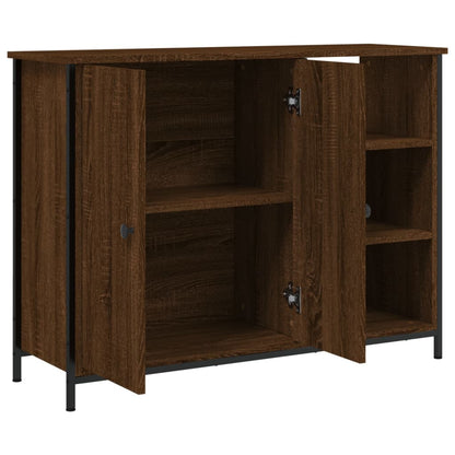 Sideboard Braun Eichen-Optik 100x33x75 cm Holzwerkstoff