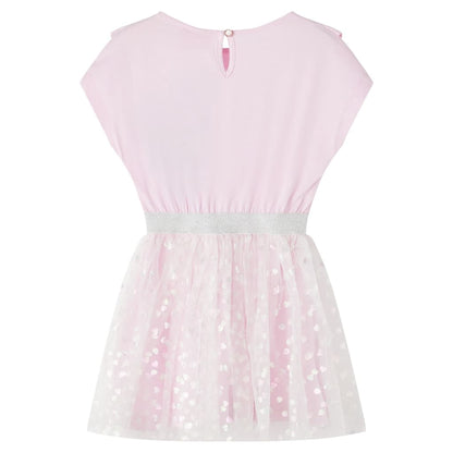 Kinderkleid mit Rüschen Hellrosa 104