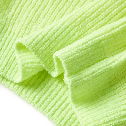 Kinderpullover Gestrickt Neongelb 140
